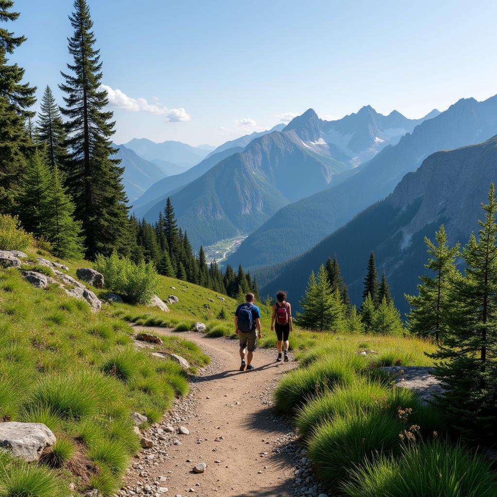 Hiking trails near Larkspur Colorado with scenic mountain views