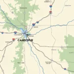 Larkspur Colorado Map Location showing its proximity to Denver and Castle Rock