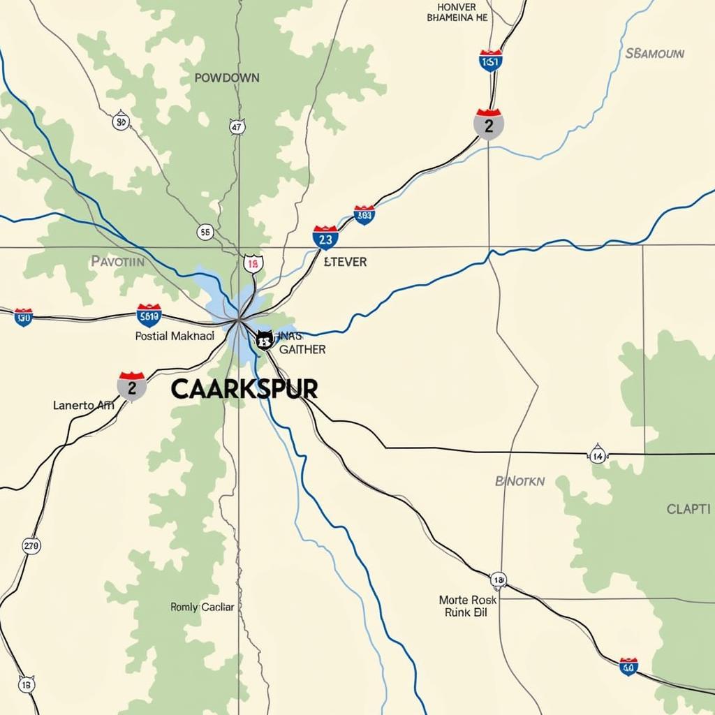 Larkspur Colorado Map Location showing its proximity to Denver and Castle Rock