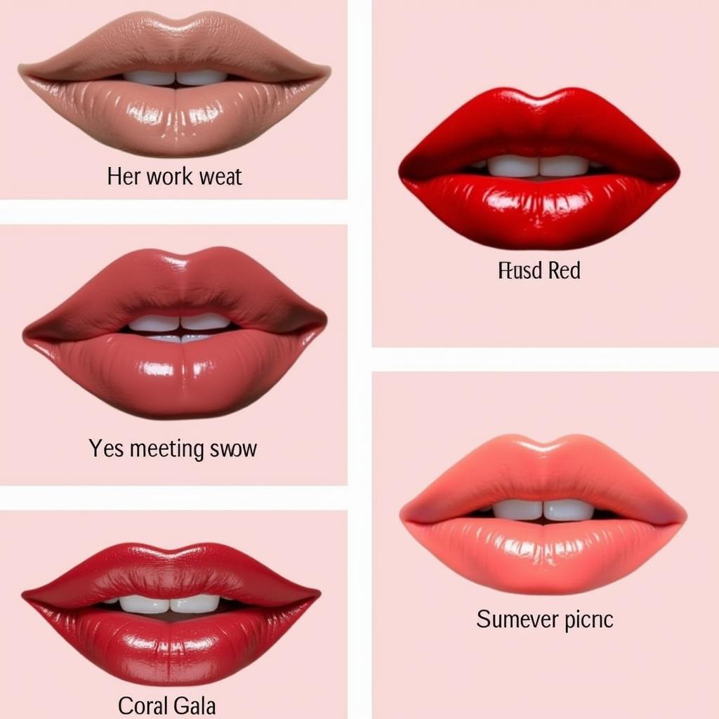 Lip colors for different occasions