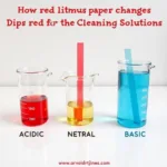 Litmus Paper Red Reacting with Different Cleaning Sprays