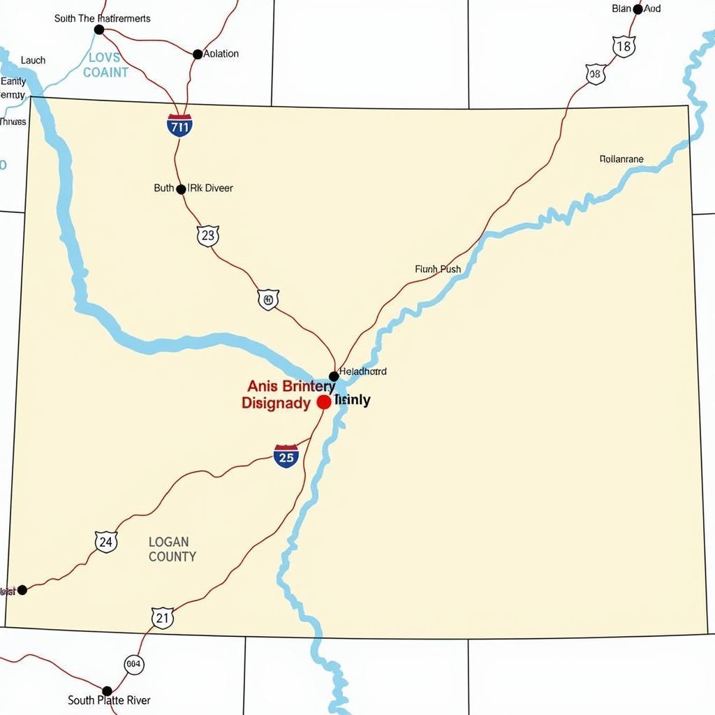 Logan County Colorado Map Showing Location and Surrounding Areas