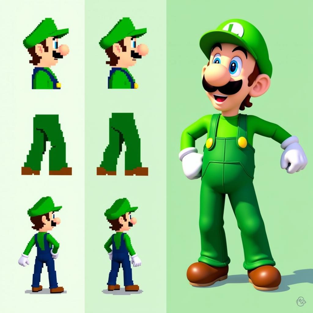 Luigi Green Evolution Through the Years