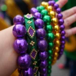 Mardi Gras Beads in Purple, Green, and Gold