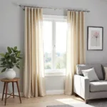 Matching Curtain Rods with Wall Color