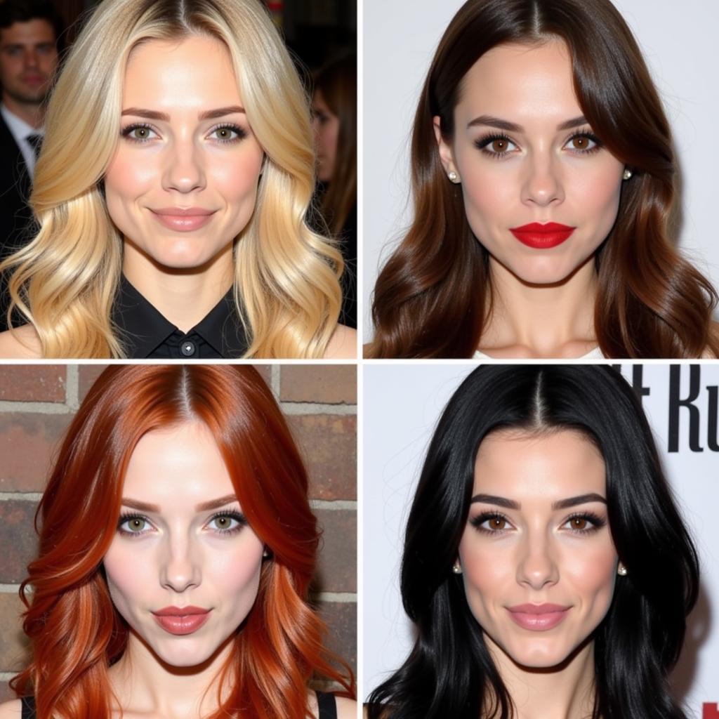 Examples of lip colors that complement different hair colors