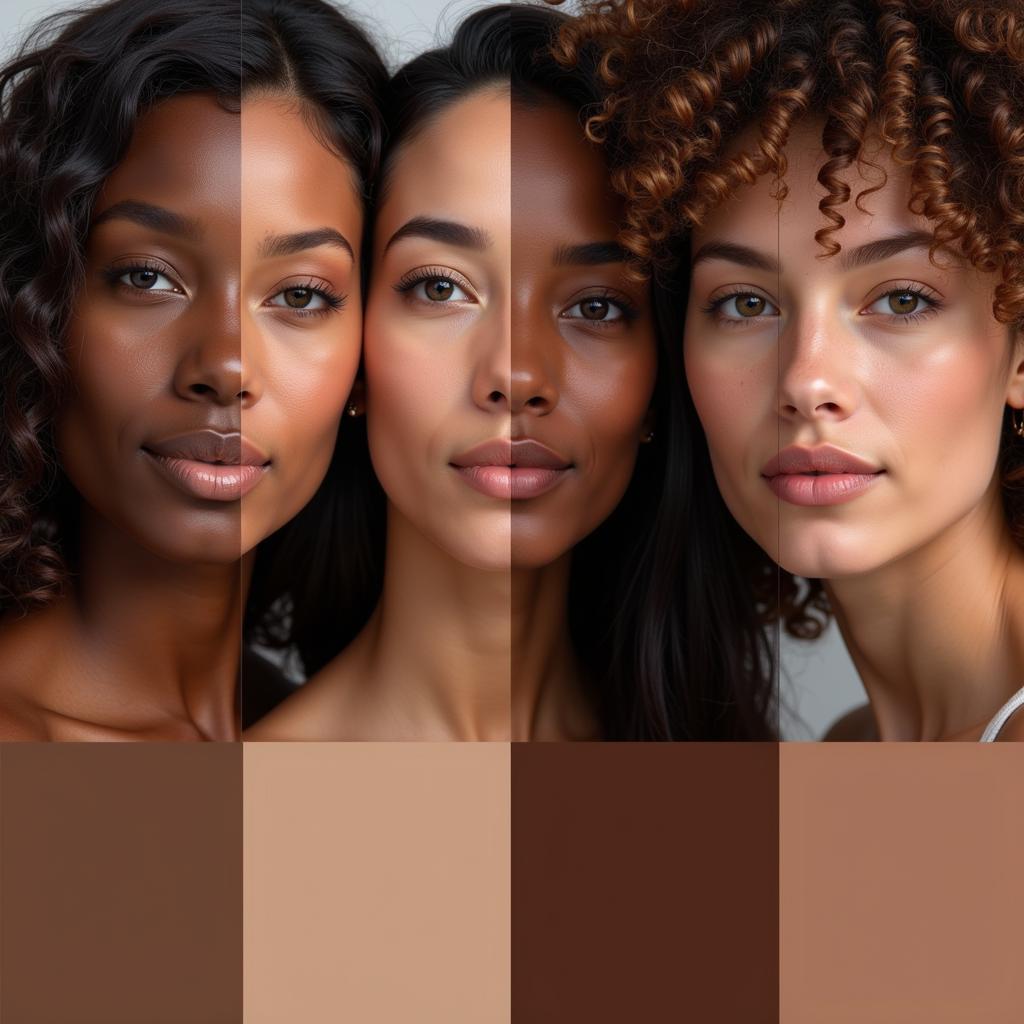 Variety of Medium Skin Tones