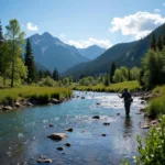 Fly Fishing on the White River near Meeker Colorado