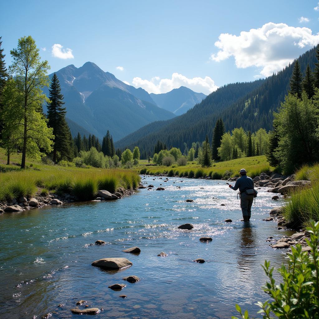 Fly Fishing on the White River near Meeker Colorado