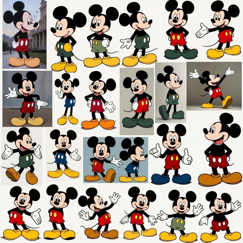 Mickey Mouse Color Variations Through the Years