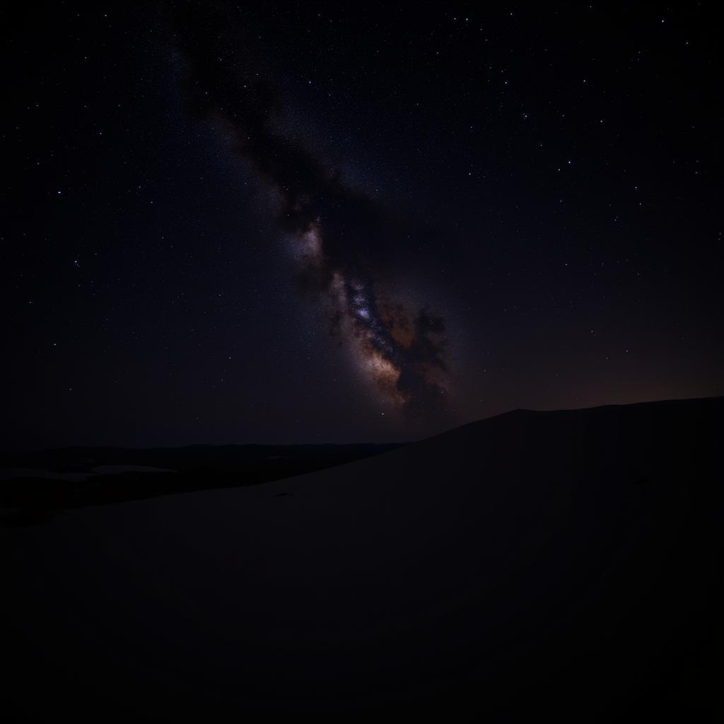 Milky Way Spiral Galaxy in Night Sky