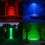 Examples of Colored Lighting in Minecraft