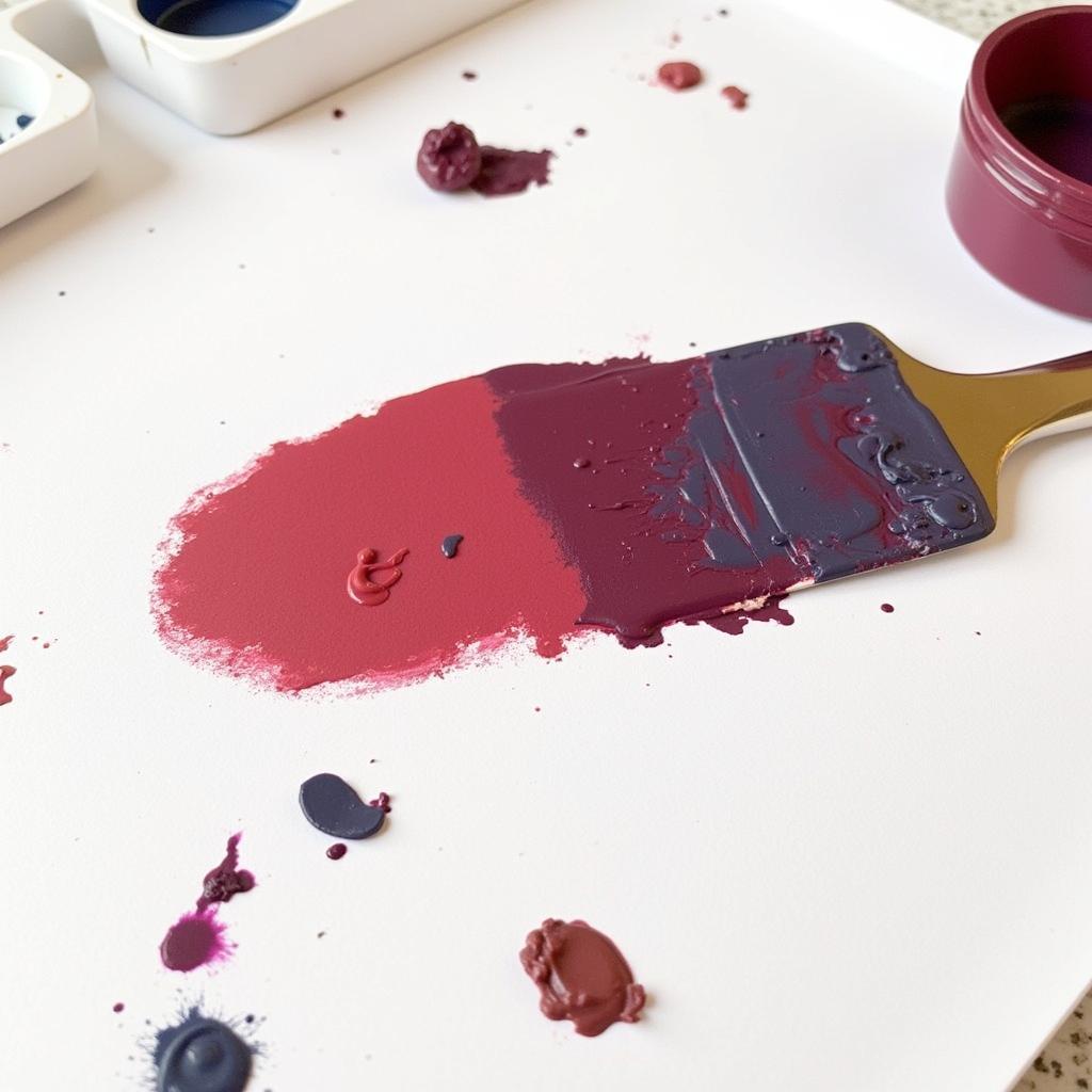 Mixing Burgundy Paint: Red and Blue Combination