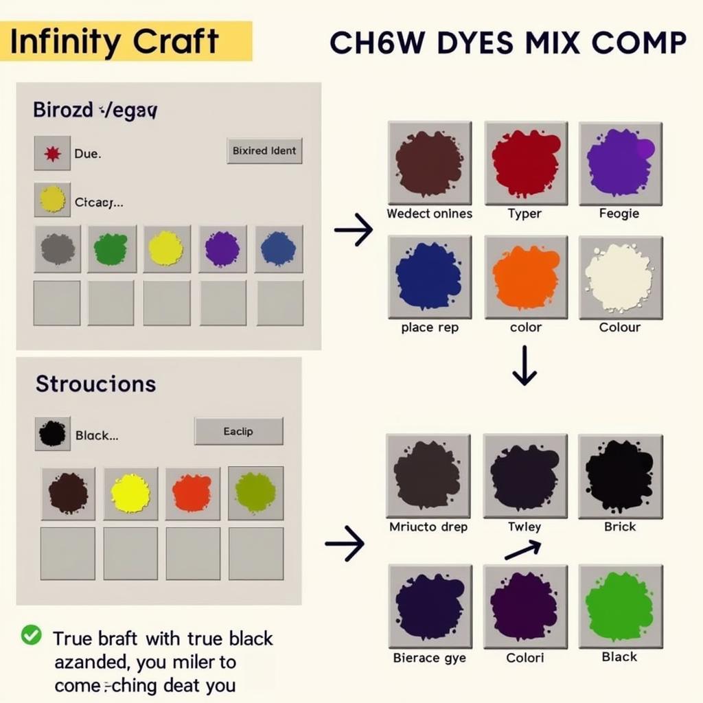 Mixing Dyes to Approximate Black in Infinity Craft