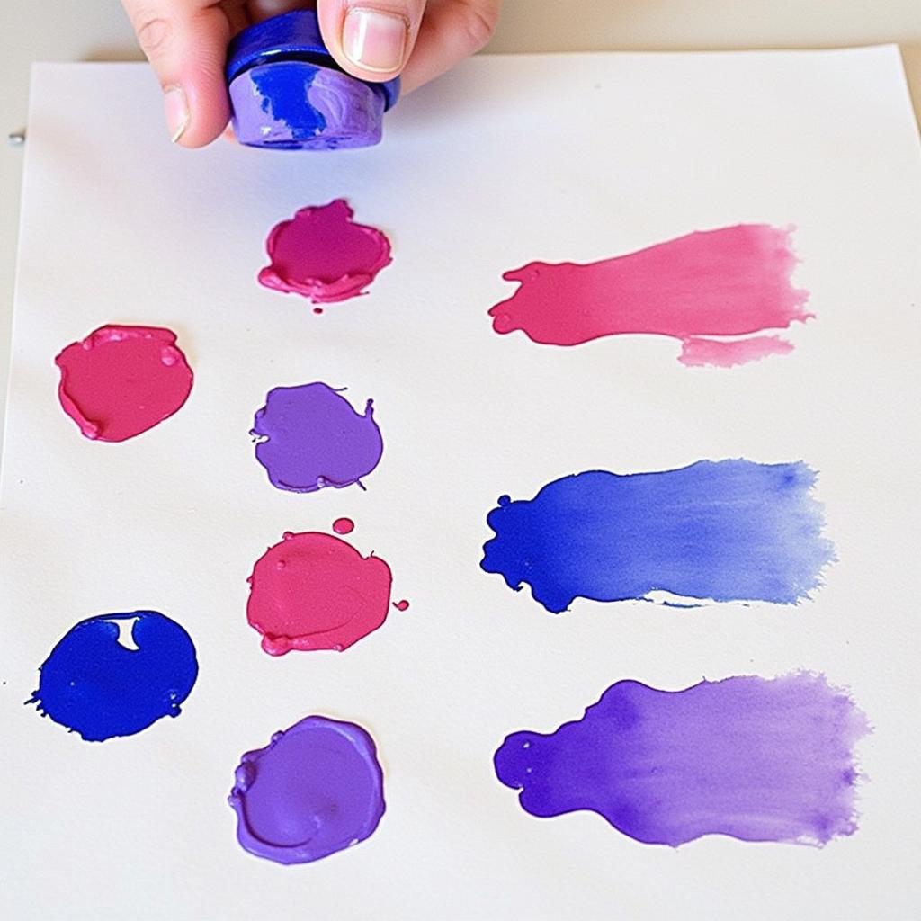 Mixing Red and Blue to Create Purple