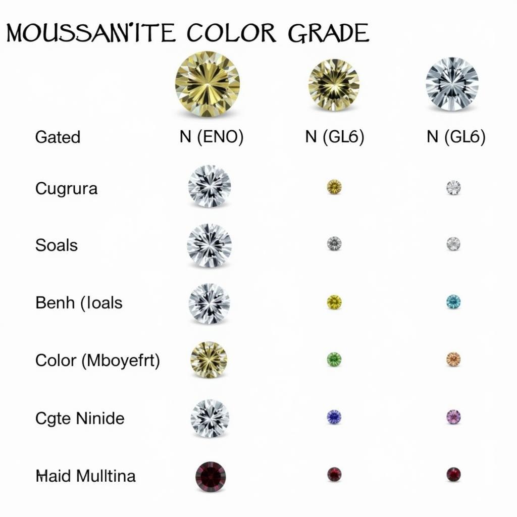 Moissanite Color Comparison Chart