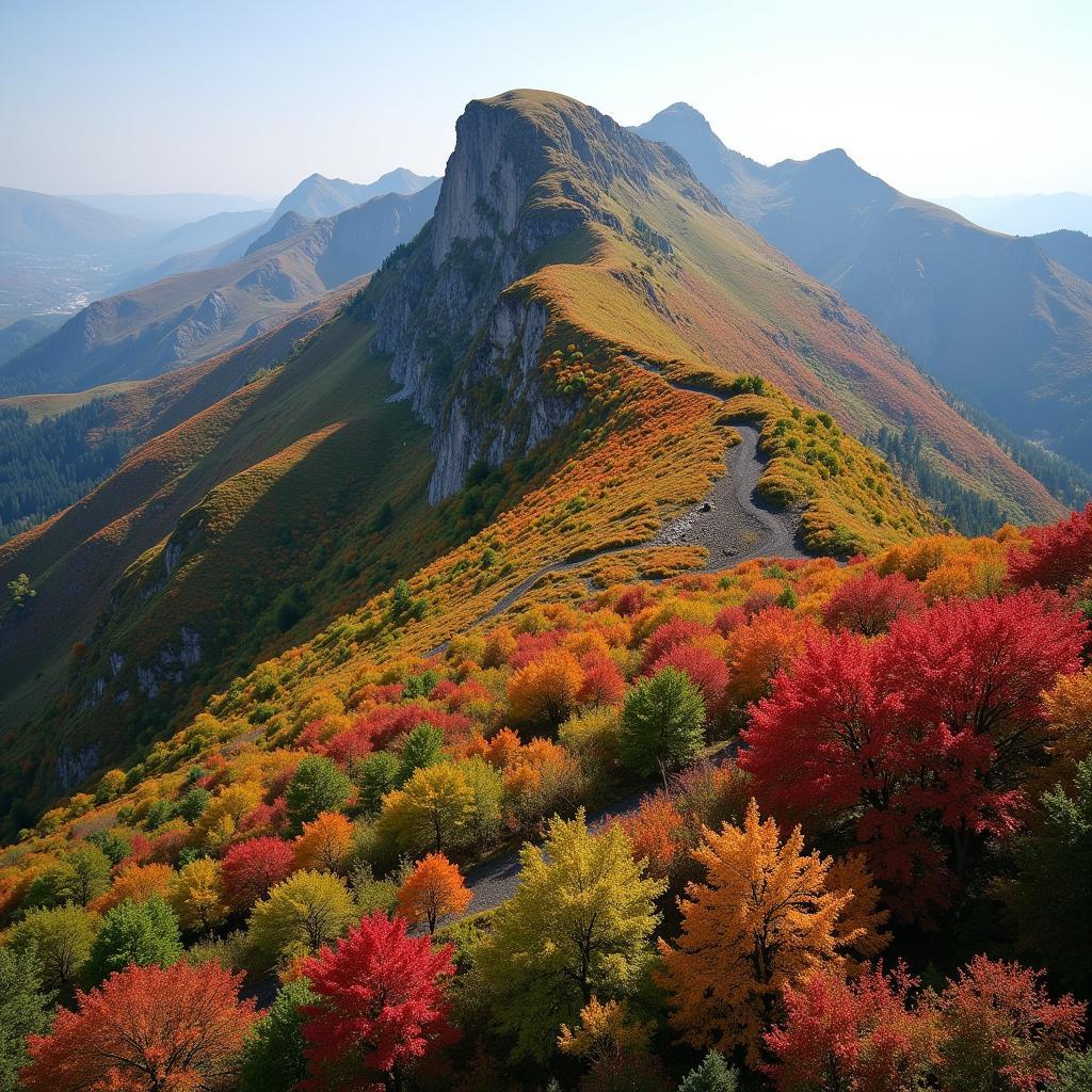 Mountain Vegetation and Seasonal Color Changes