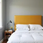 Mustard Yellow Bedroom with Gray Accents