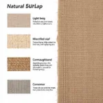 Natural Burlap Color Variations