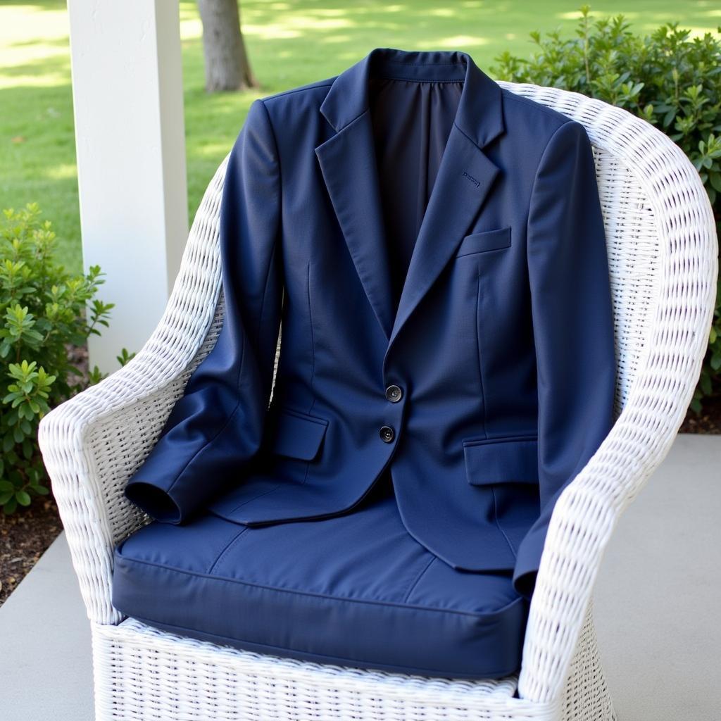 Navy Linen Blazer for Spring