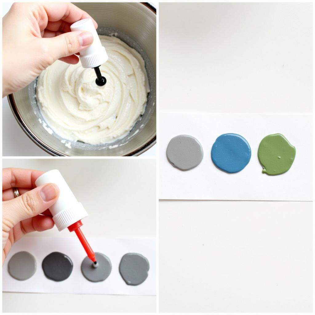 Mixing a perfect neutral gray with food coloring