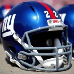 New York Giants Helmet with Team Colors