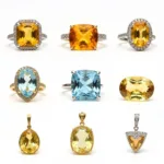 November Birthstones: Citrine and Topaz Display