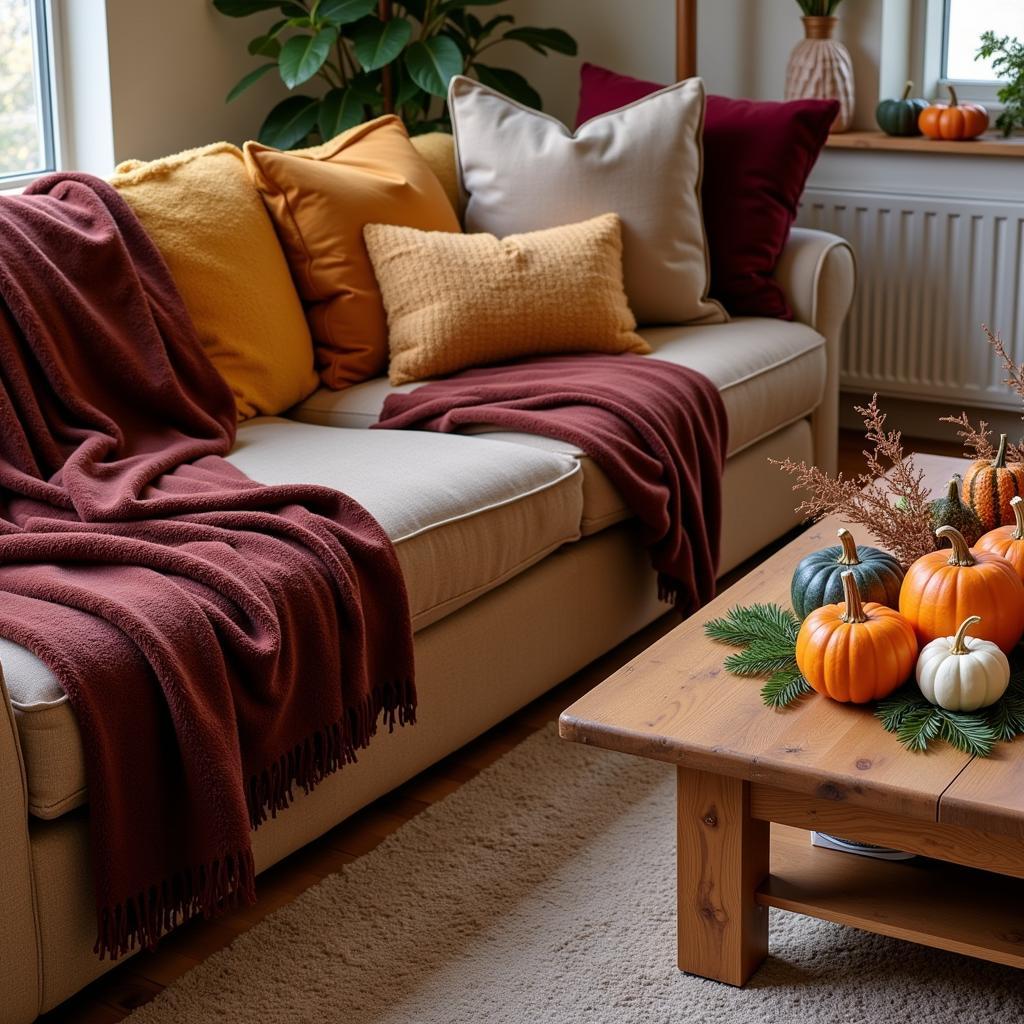 November home decor ideas incorporating warm hues and natural elements.