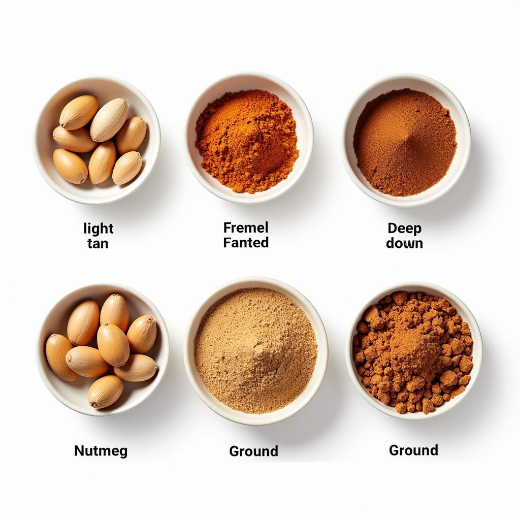 Nutmeg Spice Color Variations