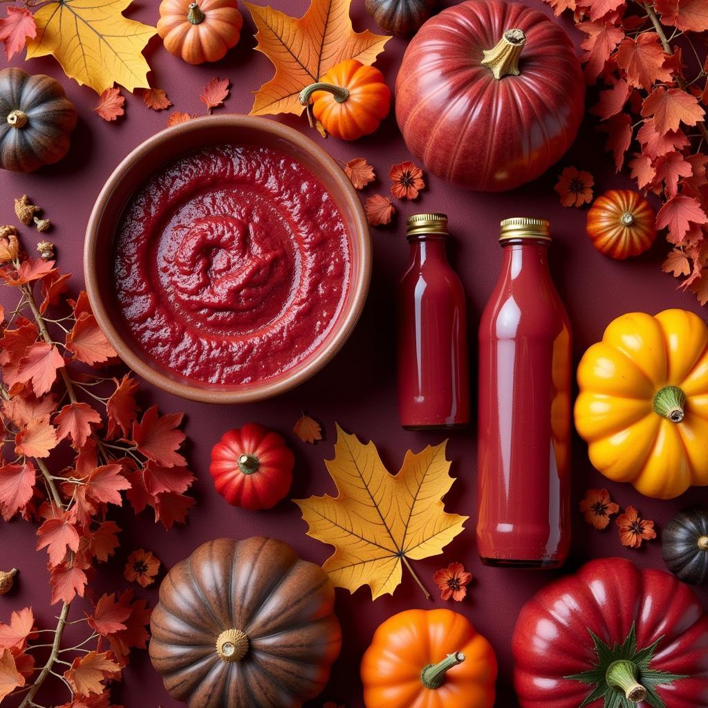 October Color Palette: Maroon, Burgundy, Red, and Orange