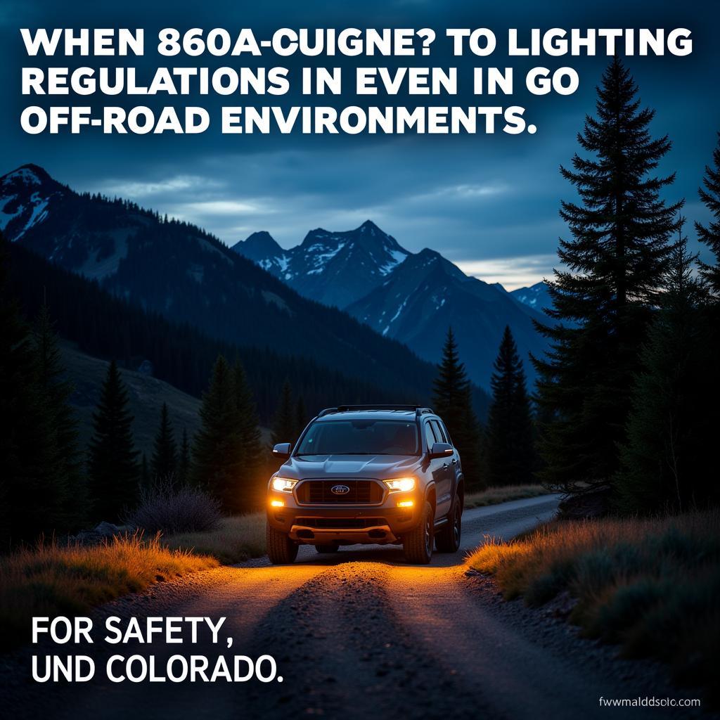 Off-Road Underglow Regulations in Colorado