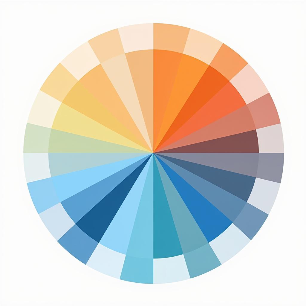 Orange and Blue Complementary Color Wheel