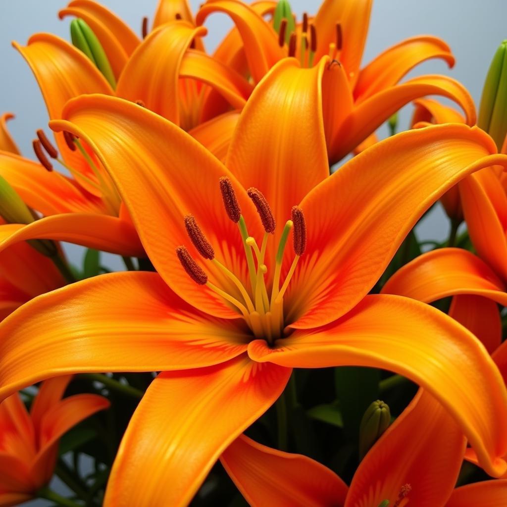 Orange Lilies Symbolizing Enthusiasm and Energy