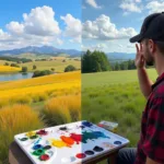 Painting a Landscape Using Observation Technique