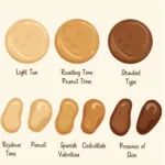 Peanut Butter Color Variations: Light Tan to Dark Brown