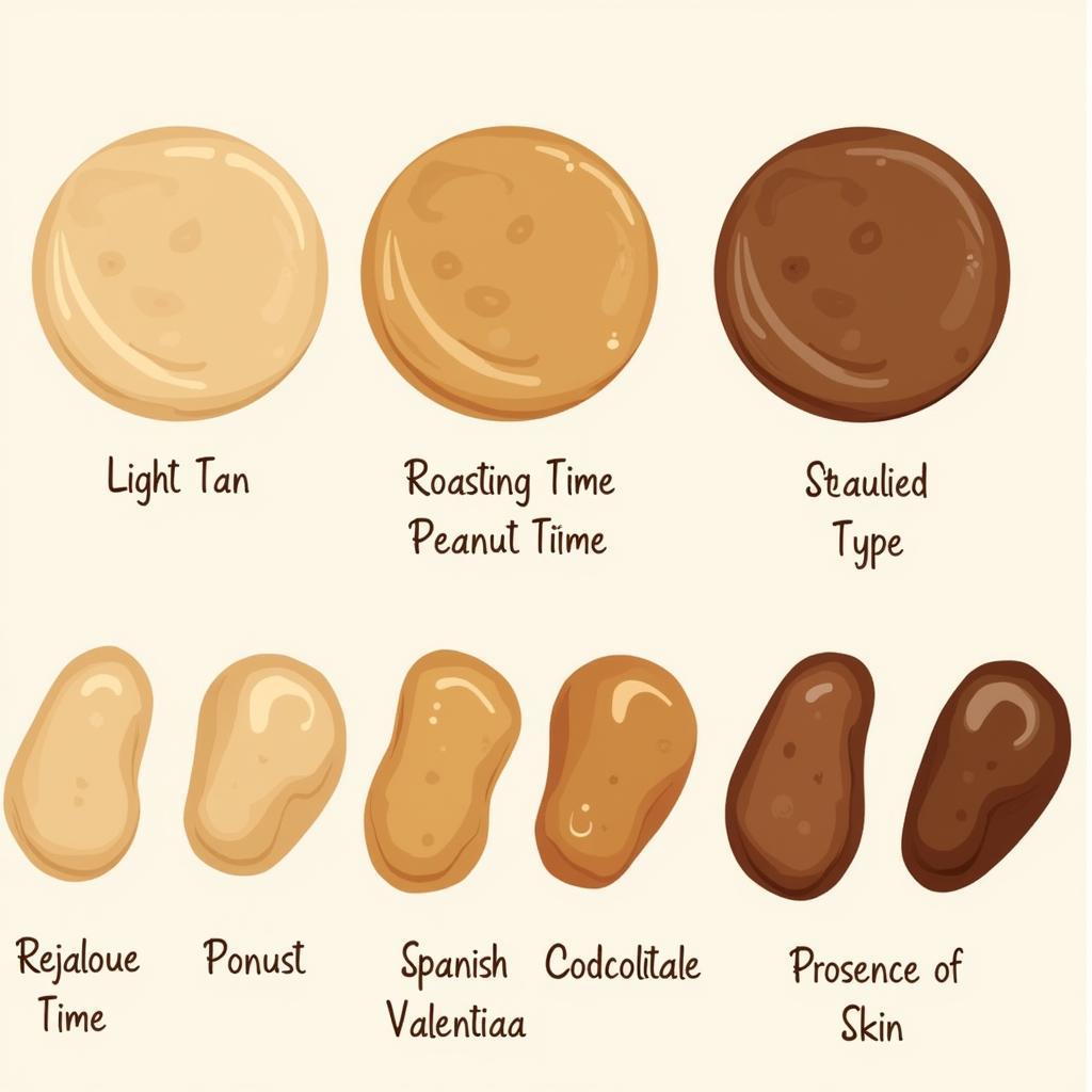 Peanut Butter Color Variations: Light Tan to Dark Brown