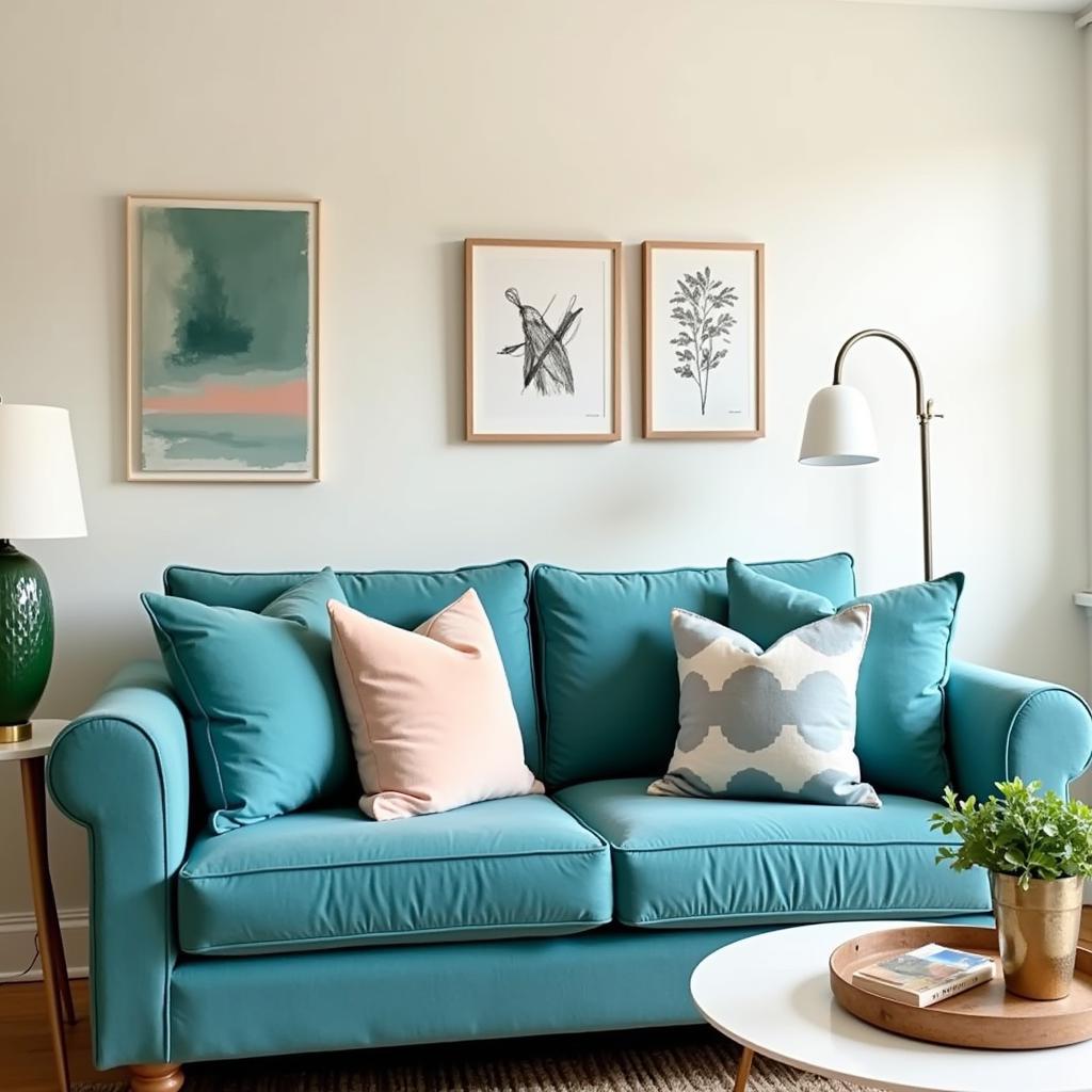 Petrol Color in Interior Design: A Living Room Example