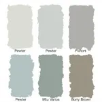 Pewter Paint Samples Comparison