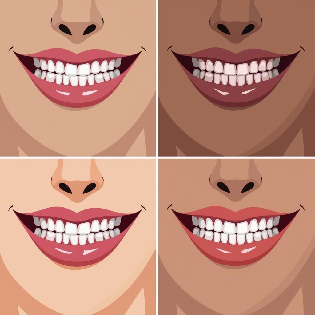 Pink Braces on Different Skin Tones