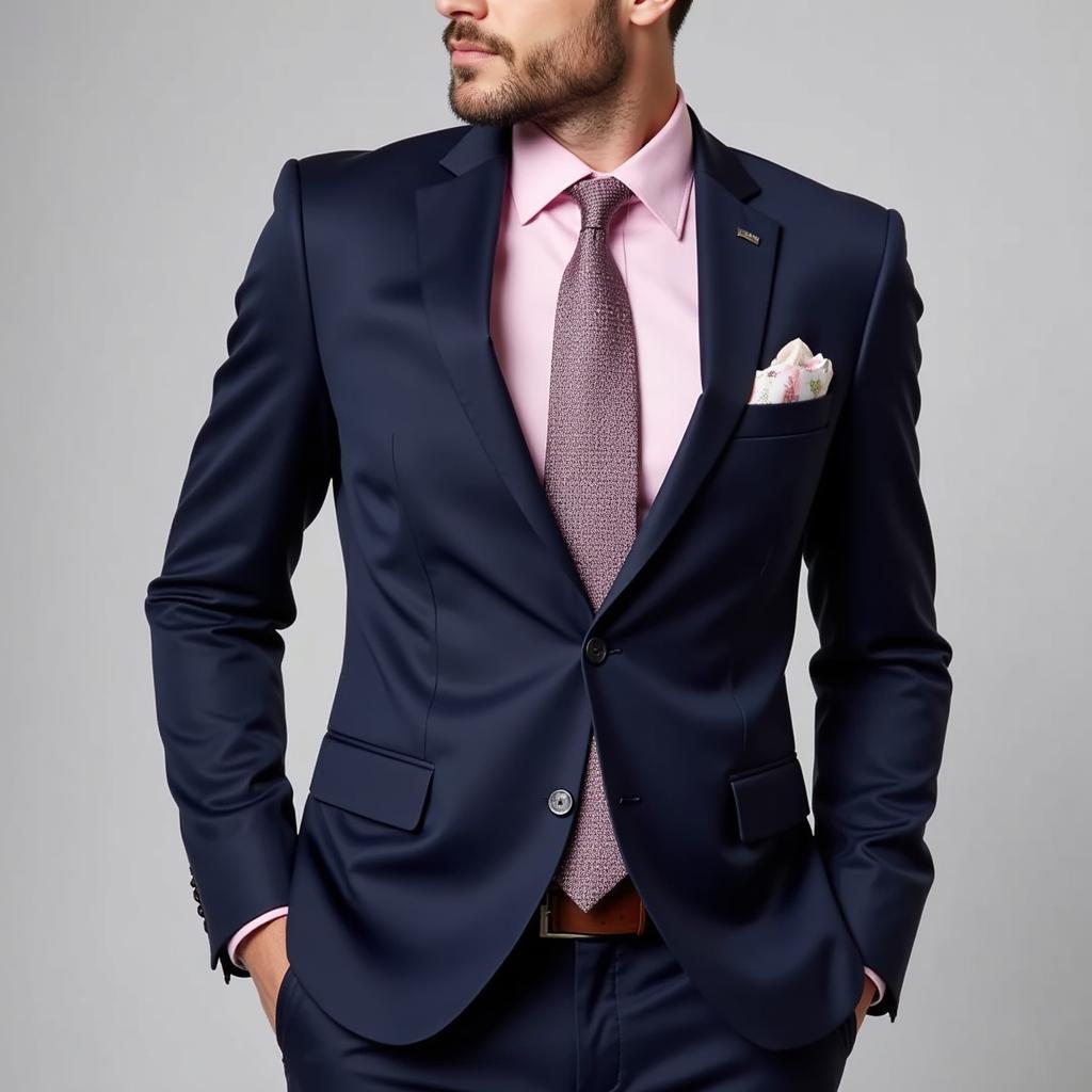 Pink Shirt with Navy Suit: A Bold and Stylish Choice