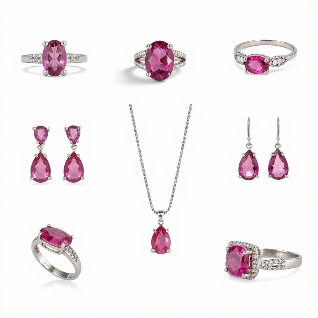 Pink Tourmaline Jewelry in Various Settings