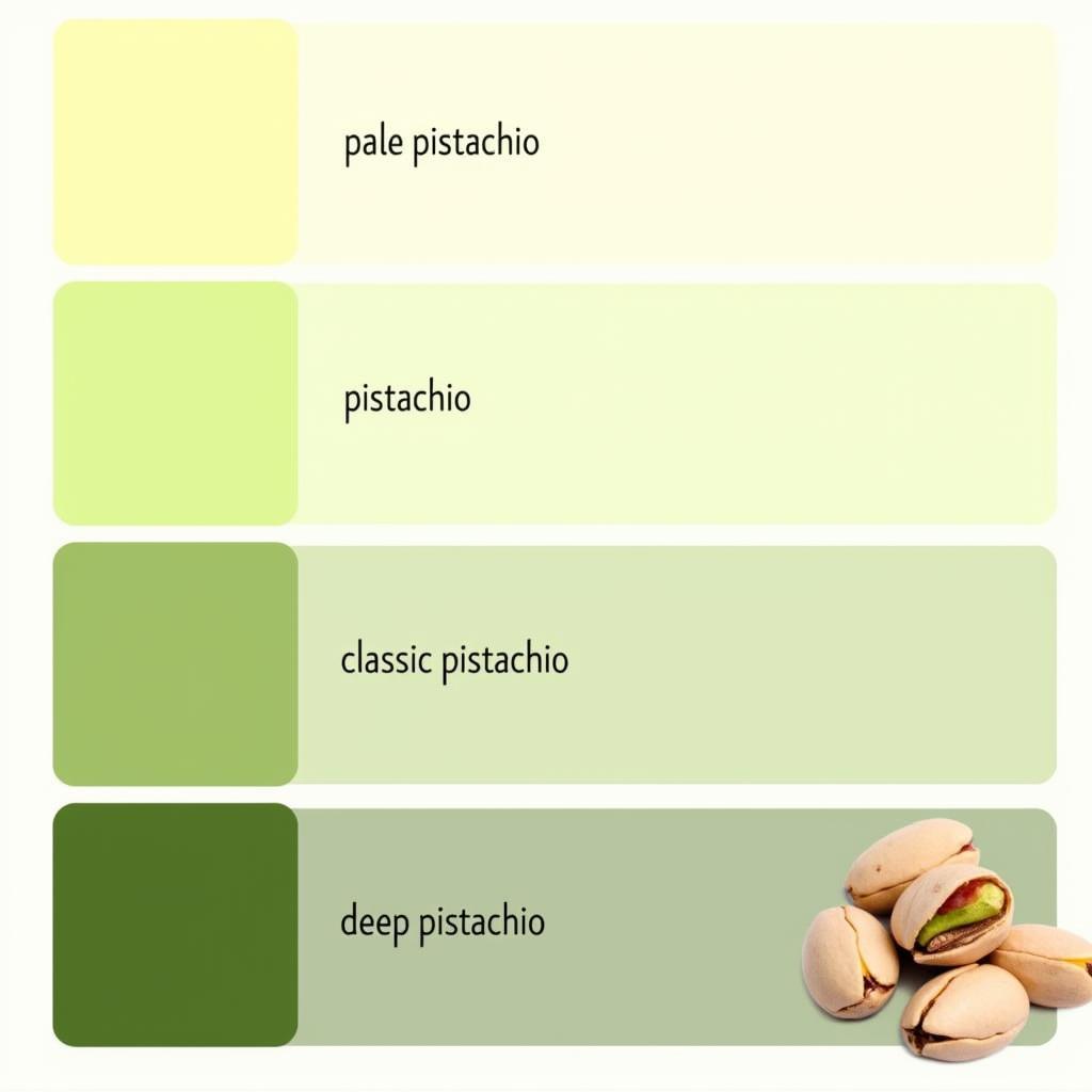 Pistachio Color Variations: From Light to Dark Green