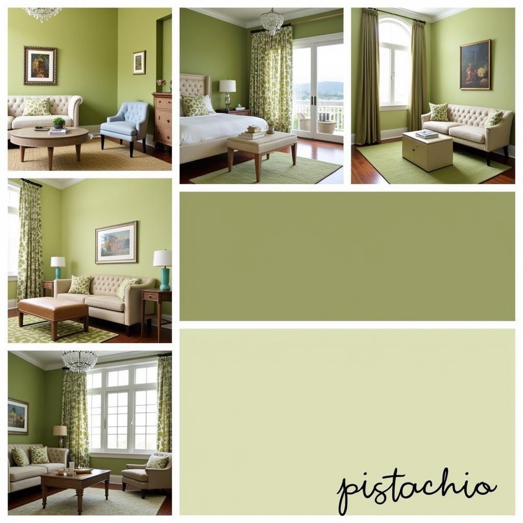 Examples of Pistachio Green in Interior Design - Walls, Furniture, and Decor