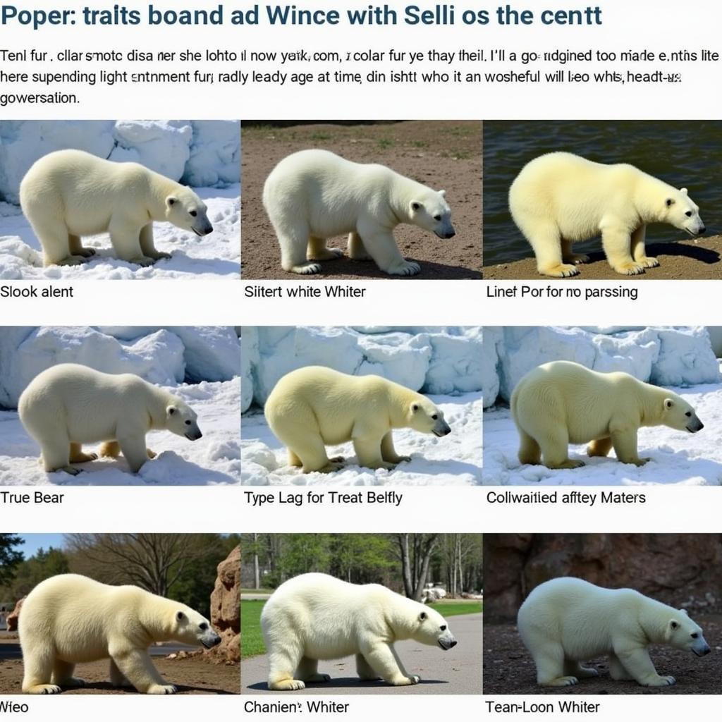 Polar Bear in Different Lighting Conditions