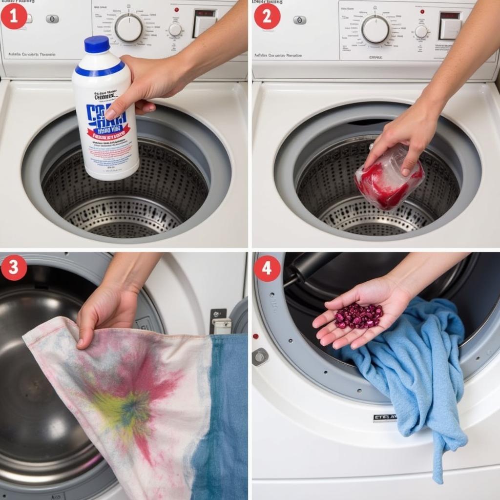 Treating color bleeding with a color run remover product