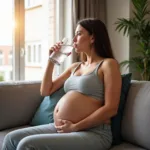 Pregnant Woman Drinking Water