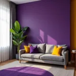 Purple Color Combinations in a Living Room