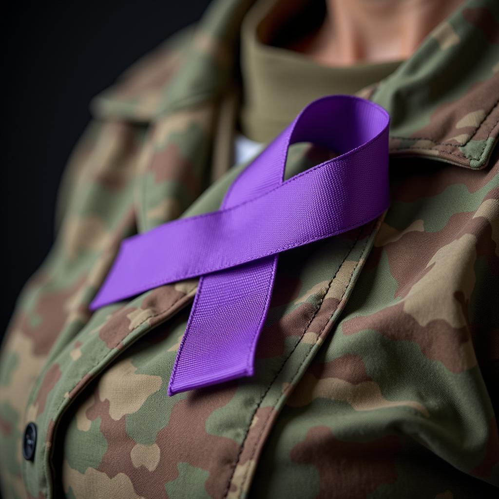 Purple Ribbon for Military Suicide Awareness