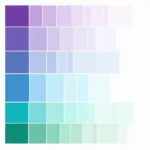 Purple and Teal Color Mixing Chart