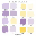 Different Shades of Purple Opposite Yellow